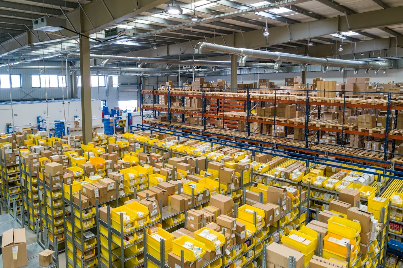 Organised parts distribution warehouse